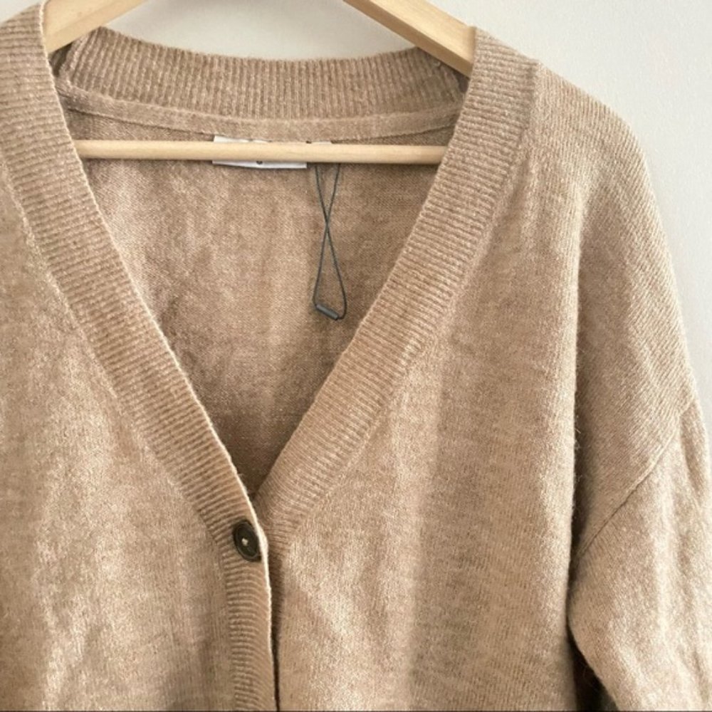MINIMUM Brown Moffie Button Alpaca Cardigan - Picture 5 of 11